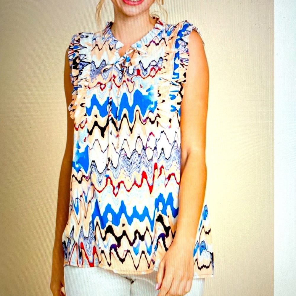 Sleeveless Ruffle Top - Picture 2 of 7